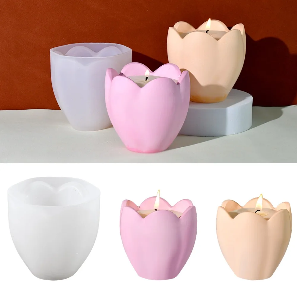Flower Preservation Resin - Bougeoir tulipe avec moules en silicone,