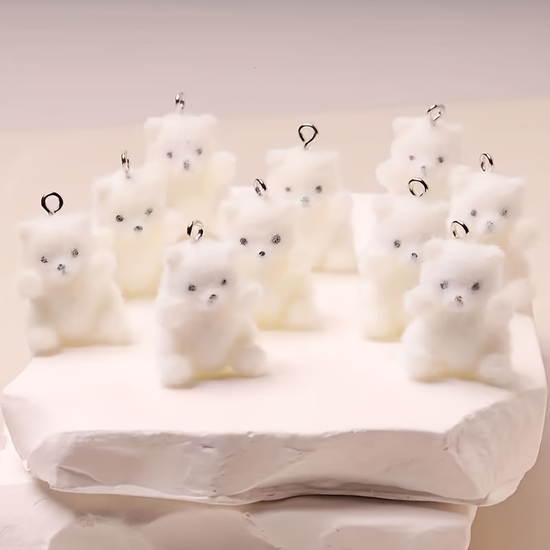 Resin Craft Material - Breloques en résine en forme d'ours