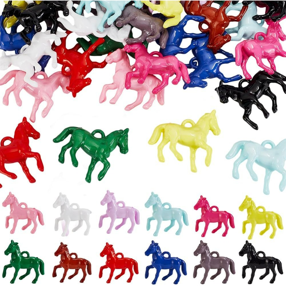 Crafting Resin - 48 pièces pendentifs acryliques opaques 12