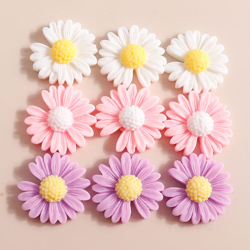 Flower Preservation Resin - Breloques Kawaii AndrFlower en résine, 20x20mm,