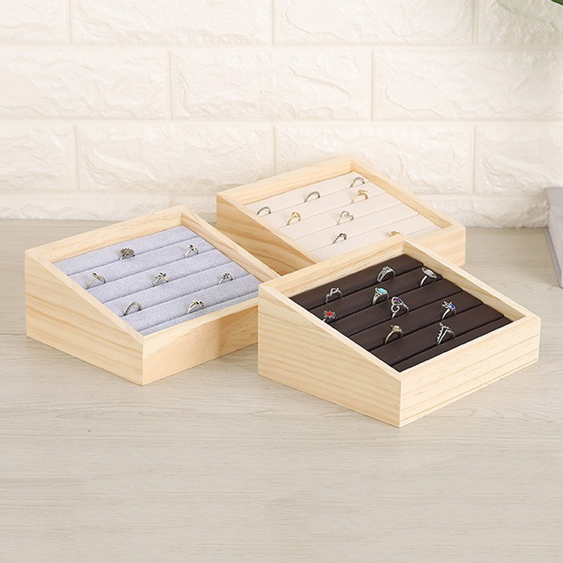 Wood Ring Blank - Présentoir à Bijoux en Bois pour