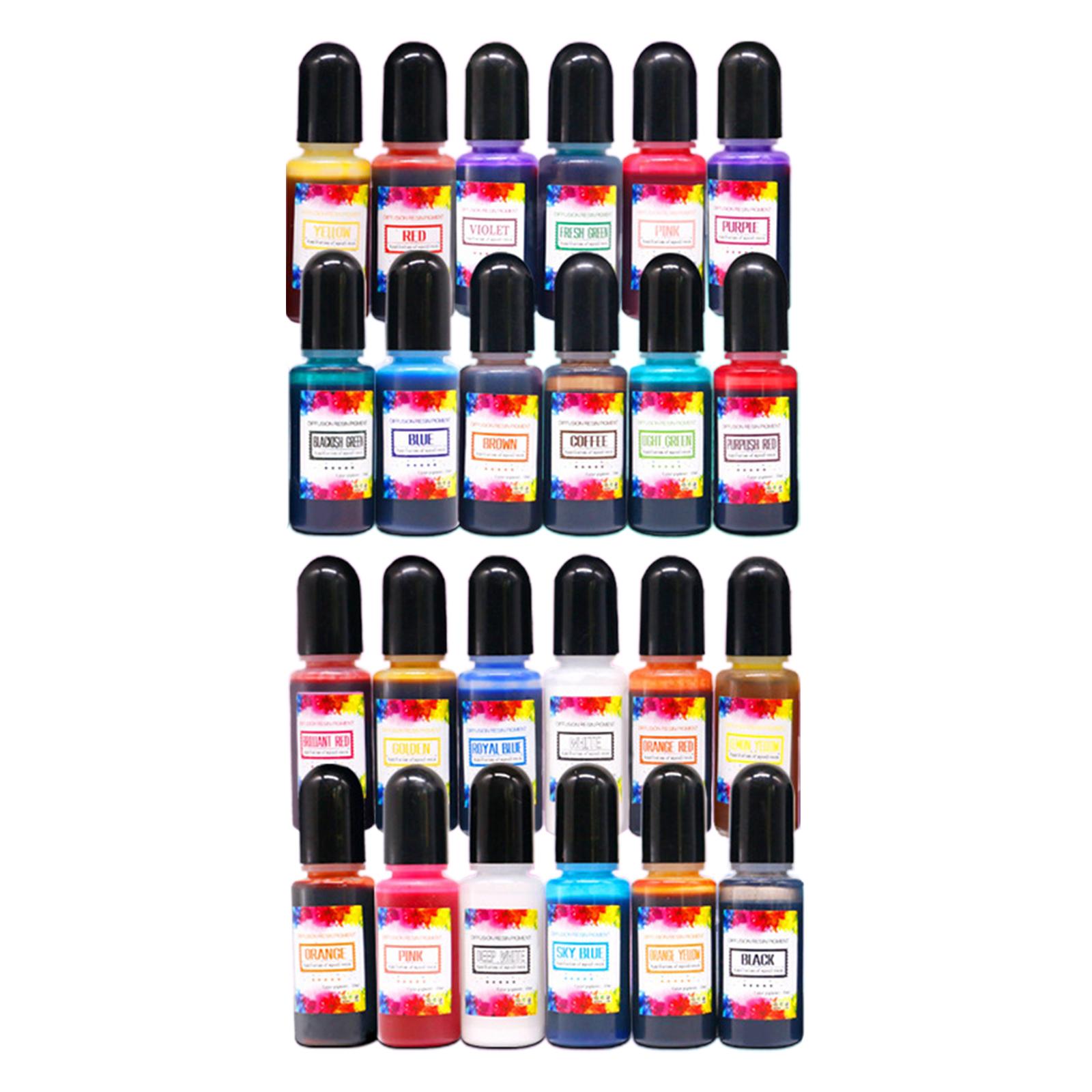 24 pièces d'encres à l'alcool, - Resin Dye Alcohol avis et prix