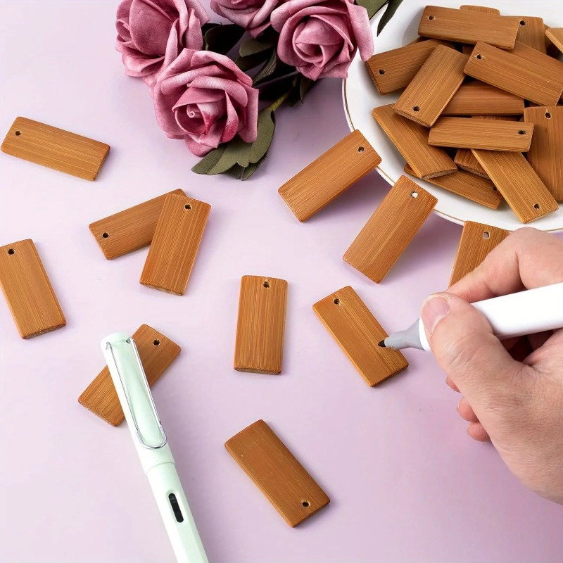 100 Pièces d'Étiquettes Vierge - Wood Ring Blank avis et prix