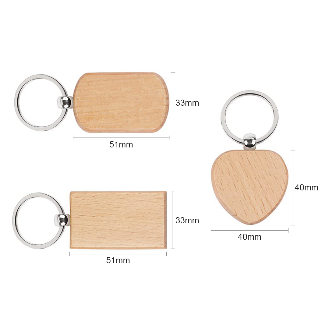 20 Pièces de Porte-clés en Boi - Wood Ring Blank avis et prix