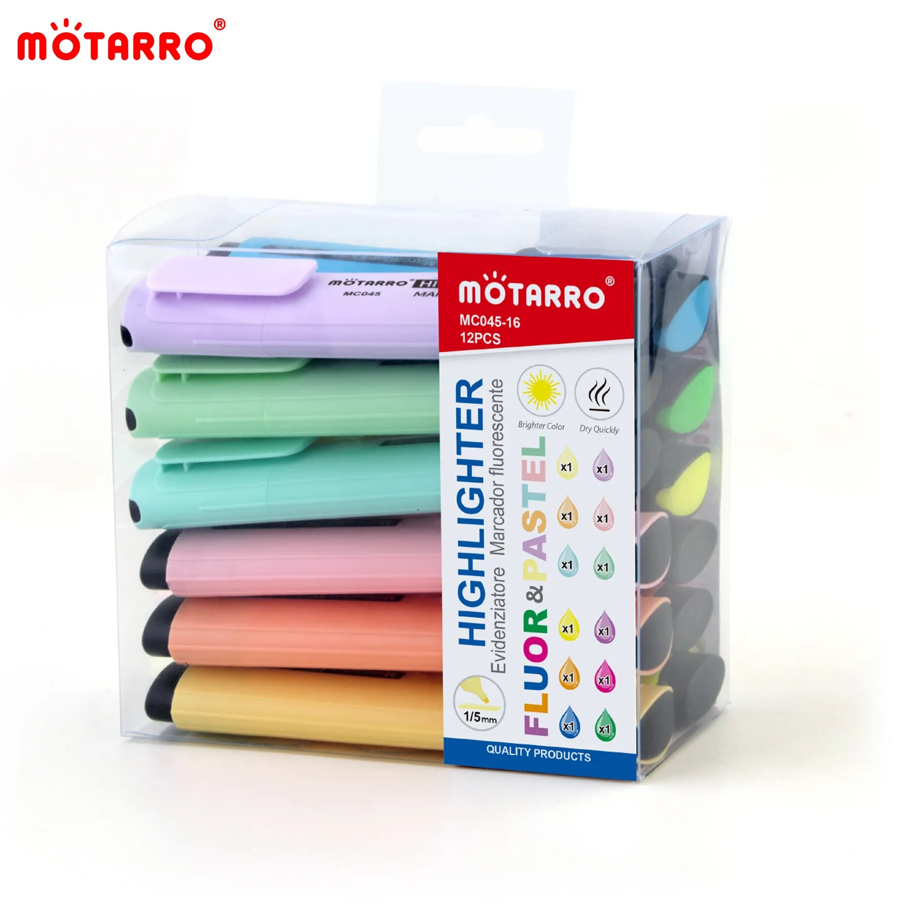 MOTARRO 12 pièces marqueurs de - Stabilo Marker Boss avis et prix