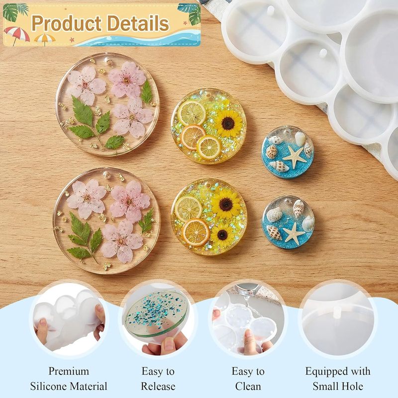Ensemble de 3 moules ronds, mo - Resin Ocean Wave Mold avis et prix