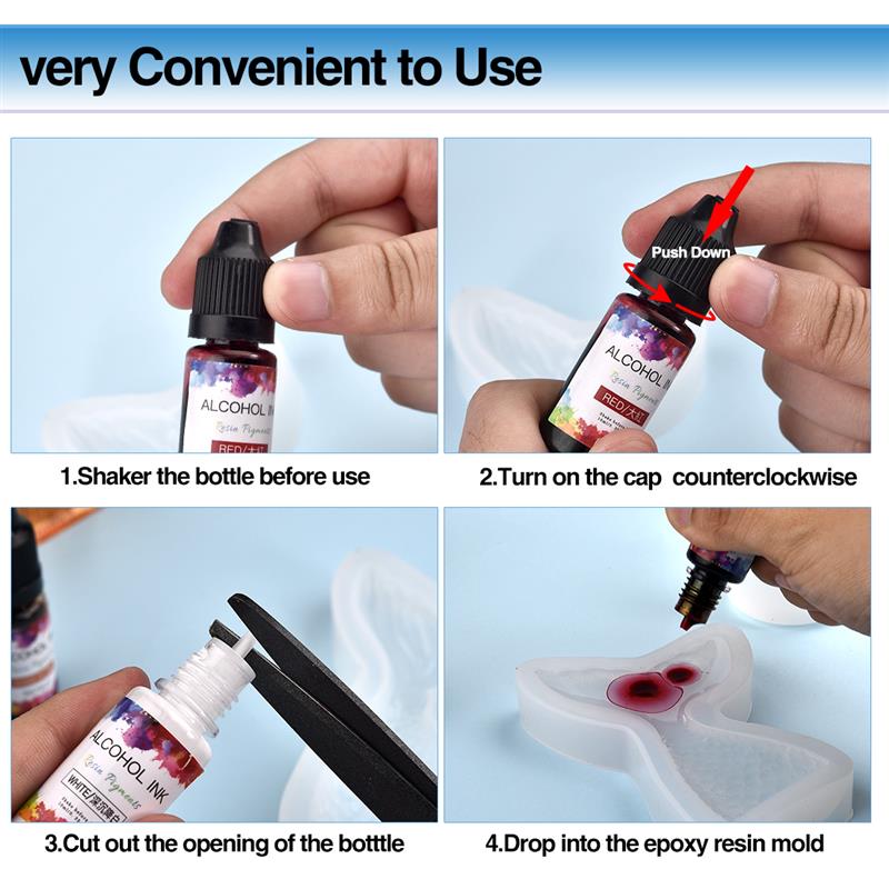 1 Kit de pigments en résine ép - Resin Dye Alcohol avis et prix